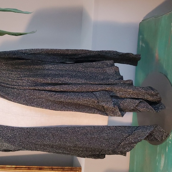 Karen Kane Glamerous Black Sparkle Waterfall Cardigan size Large - Picture 3 of 4